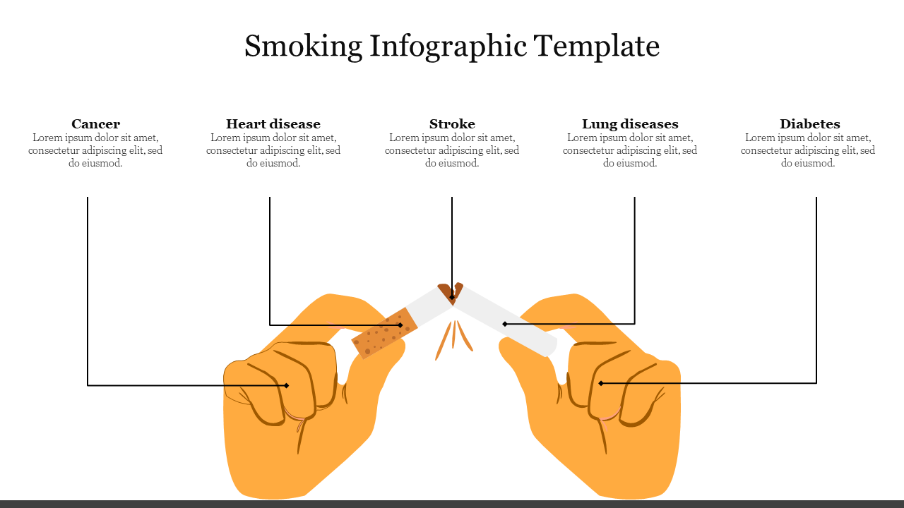Creative Smoking Infographic Template Slide